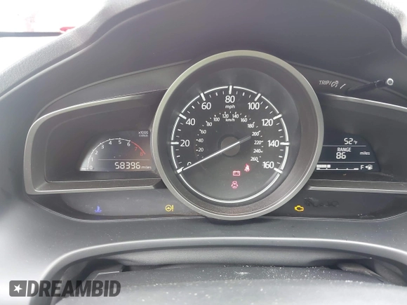 2018 Mazda 3 Touring with VIN 3MZBN1L33JM187560, listed as a IAAI auction lot 41692954 with 58,396 mi miles. Bid and sale history available at carsss.com. Image 7.