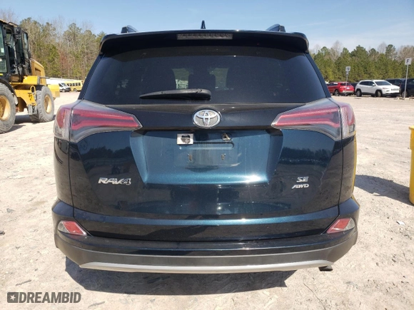 2018 Toyota RAV4 SE with VIN 2T3JFREV1JW780907, listed as a Copart auction lot 48913655 with 119,402 mi miles and Salvage Title. Bid and sale history available at carsss.com. Image 6.