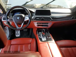 2017 BMW 7 Series 740i with VIN WBA7E2C59HG739984, listed as a Copart auction lot 37475514 with 54,841 mi miles. Bid and sale history available at carsss.com. Image 8.