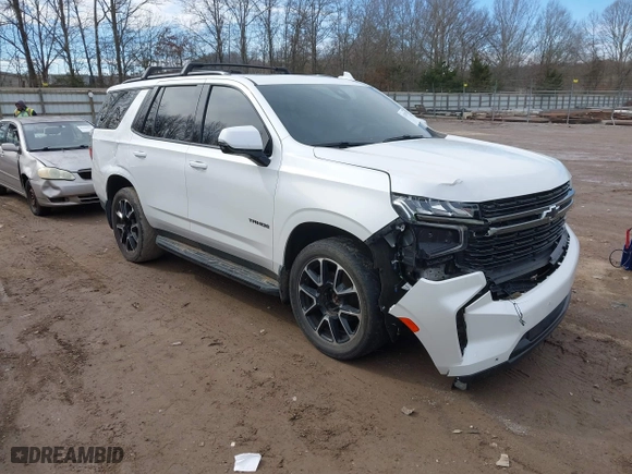 2021 Chevrolet Tahoe RST with VIN 1GNSKRKD6MR323940, listed as a IAAI auction lot 41526915 with 68,242 mi miles. Bid and sale history available at carsss.com. Image 1.