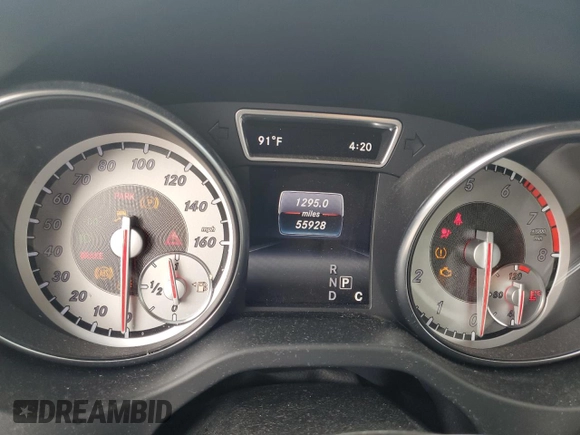 2016 Mercedes-Benz CLA with VIN WDDSJ4GB4GN374845, listed as a Copart auction lot 59809543 with 55,928 mi miles. Bid and sale history available at carsss.com. Image 9.