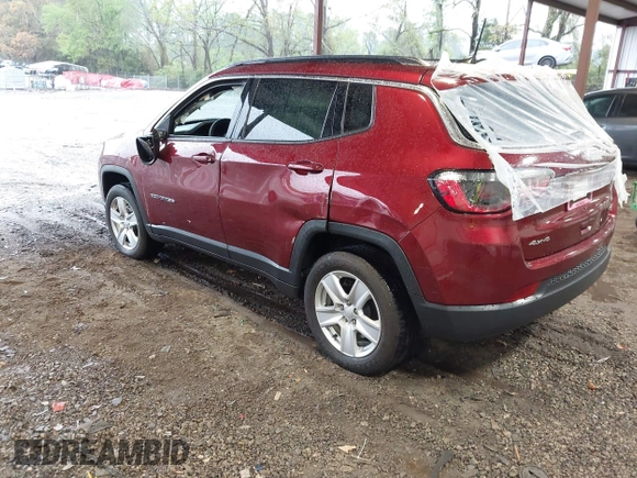2022 Jeep Compass Latitude z VIN 3C4NJDBBXNT158865, wystawiony jako IAAI lot #41973643 z przebiegiem 11 209 mil mil oraz . Historia ofert i sprzedaży dostępna na DreamBid. Obrazek 3.