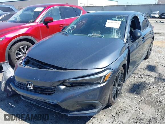 2023 Honda Civic Sedan Sport with VIN 2HGFE2F5XPH516156, listed as a IAAI auction lot 41655595 with 23,205 mi miles. Bid and sale history available at carsss.com. Image 2.