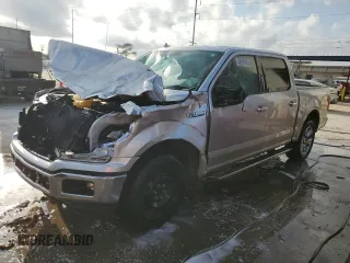 2018 Ford F-150 XL with VIN 1FTEW1CG8JFA88135, listed as a Copart auction lot 43628145 with 91,703 mi miles and Salvage Title. Bid and sale history available at carsss.com. Image 1.