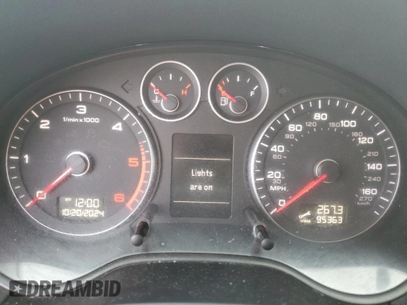 2010 Audi A3 with VIN WAUKJBFM1AA145083, listed as a Copart auction lot 83530844 with 95,363 mi miles and Salvage title. Bid and sale history available at DreamBid. Image 9.