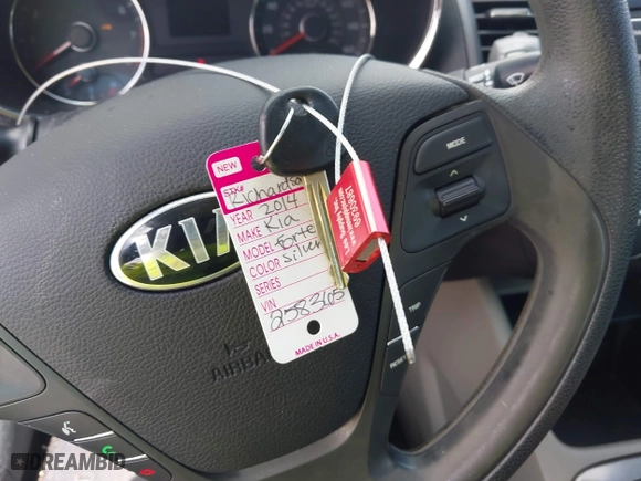 2014 Kia Forte LX with VIN KNAFK4A69E5248253, listed as a IAAI auction lot 42049489 with 154,541 mi miles. Bid and sale history available at carsss.com. Image 11.