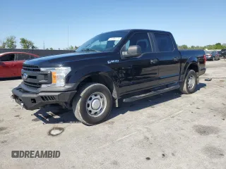 2018 Ford F-150 XL with VIN 1FTEW1EBXJFD71394, listed as a Copart auction lot 52384775 with 185,267 mi miles and Salvage Title. Bid and sale history available at carsss.com. Image 1.