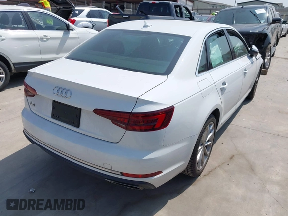 2019 Audi A4 Premium z VIN WAUGMAF48KN007428, wystawiony jako IAAI lot #42311766 z przebiegiem 65 249 mil mil oraz . Historia ofert i sprzedaży dostępna na DreamBid. Obrazek 4.