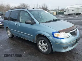 2003 Mazda MPV LX with VIN JM3LW28J030336215, listed as a IAAI auction lot 41479809 with 233,165 mi miles. Bid and sale history available at carsss.com. Image 1.