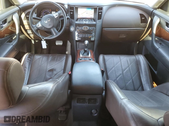 2016 Infiniti QX70 with VIN JN8CS1MU4GM670913, listed as a Copart auction lot 44271595 with 66,151 mi miles and Salvage title. Bid and sale history available at DreamBid. Image 8.