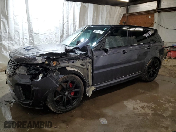 2021 Land Rover Range Rover Sport SVR z VIN SALWZ2RE2MA775371, wystawiony jako Copart lot #84211924 z przebiegiem 23 017 mil mil oraz Szkody całkowita. Historia ofert i sprzedaży dostępna na DreamBid. Obrazek 1.