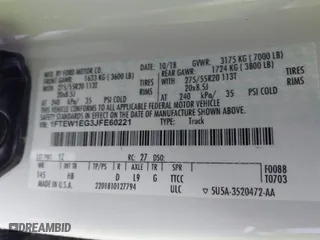 2018 Ford F-150 XL with VIN 1FTEW1EG3JFE60221, listed as a IAAI auction lot 41463317 with 99,111 mi miles. Bid and sale history available at carsss.com. Image 9.