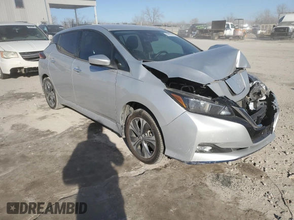 2021 Nissan LEAF SV Plus with VIN 1N4BZ1CV9MC553672, listed as a Copart auction lot 88032865 with 43,417 mi miles and Salvage title. Bid and sale history available at DreamBid. Image 4.