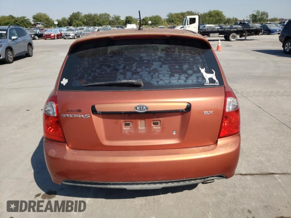 2009 Kia Spectra with VIN KNAFE241095024628, listed as a Copart auction lot 75122314 with 82,387 mi miles and Clean Title. Bid and sale history available at carsss.com. Image 6.