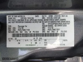 2013 Ford C-Max Hybrid SE with VIN 1FADP5AU6DL529197, listed as a IAAI auction lot 41810975 with 204,633 mi miles. Bid and sale history available at carsss.com. Image 9.