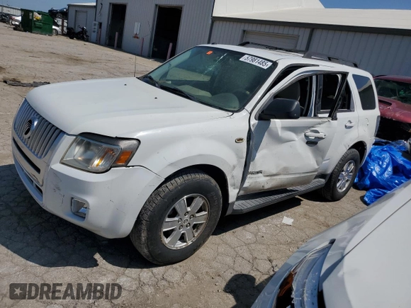 2008 Mercury Mariner with VIN 4M2CU81158KJ13802, listed as a Copart auction lot 57981485 with 109,225 mi miles and Salvage title. Bid and sale history available at DreamBid. Image 1.