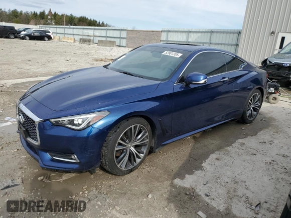 2017 Infiniti Q60 Sport with VIN JN1EV7EL2HM553050, listed as a Copart auction lot 52881355 with 89,931 mi miles and Salvage Title. Bid and sale history available at DreamBid. Image 1.