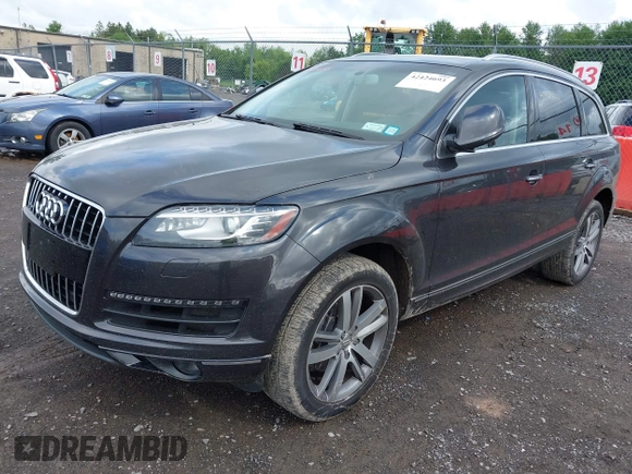 2014 Audi Q7 Premium Plus with VIN WA1LGAFE7ED001805, listed as a IAAI auction lot 42424693 with 92,720 mi miles and . Bid and sale history available at DreamBid. Image 17.
