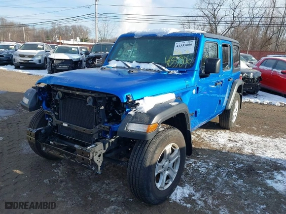 2021 Jeep Wrangler Unlimited Sport S with VIN 1C4HJXDN6MW775307, listed as a IAAI auction lot 41355806 with NaN miles. Bid and sale history available at carsss.com. Image 18.