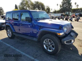 2020 Jeep Wrangler Unlimited Sahara Altitude with VIN 1C4HJXEG1LW233952, listed as a Copart auction lot 80713354 with 46,146 mi miles and Salvage title. Bid and sale history available at DreamBid. Image 4.