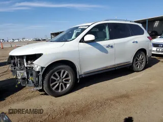 2016 Nissan Pathfinder Platinum with VIN 5N1AR2MM5GC620124, listed as a Copart auction lot 56744205 with 125,493 mi miles and Salvage title. Bid and sale history available at DreamBid. Image 1.