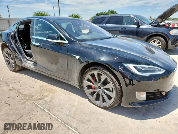 2021 Tesla Model S 75D with VIN 5YJSA1E42MF426965, listed as a Copart auction lot 63052185 with 50,405 mi miles and Salvage title. Bid and sale history available at DreamBid. Image 4.