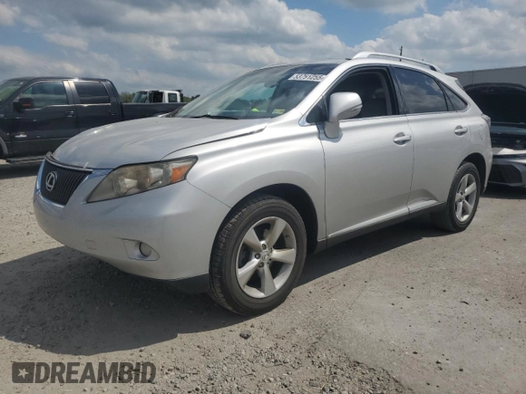 2010 Lexus RX 350 with VIN 2T2BK1BA7AC013300, listed as a Copart auction lot 53791255 with 142,380 mi miles and Salvage Title. Bid and sale history available at DreamBid. Image 1.