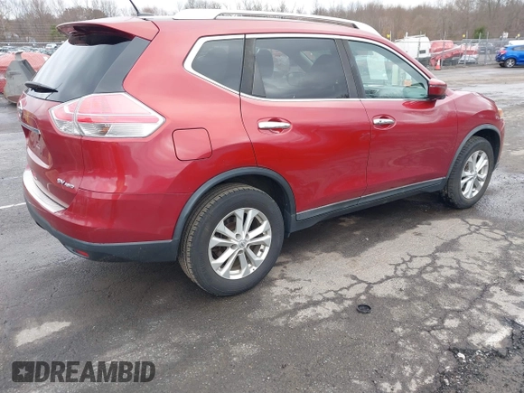 2016 Nissan Rogue SV with VIN KNMAT2MV9GP708746, listed as a IAAI auction lot 41845027 with 94,140 mi miles. Bid and sale history available at carsss.com. Image 4.