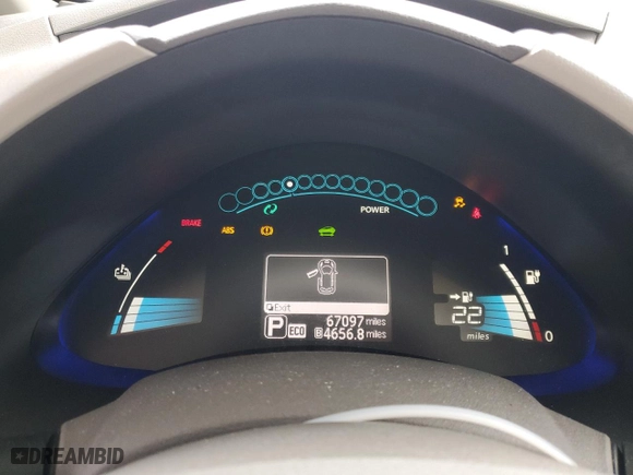 2015 Nissan LEAF SL with VIN 1N4AZ0CP7FC304006, listed as a Copart auction lot 44634605 with 67,097 mi miles and Clean Title. Bid and sale history available at carsss.com. Image 9.