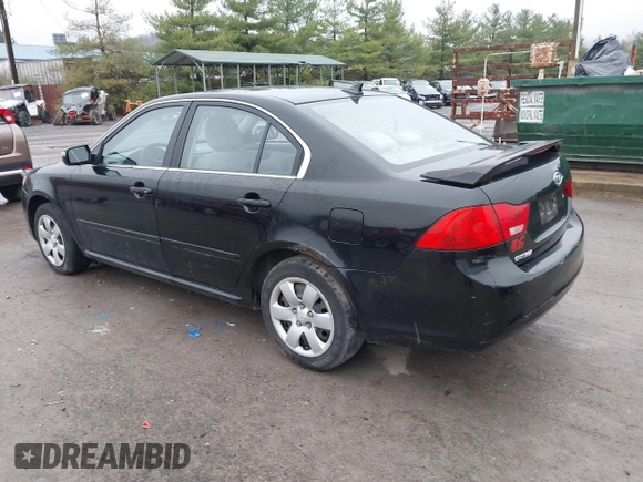 2010 Kia Optima LX with VIN KNAGG4A8XA5393660, listed as a IAAI auction lot 42006529 with 192,588 mi miles. Bid and sale history available at carsss.com. Image 3.