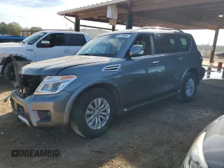 2017 Nissan Armada SV with VIN JN8AY2NCXH9507284, listed as a Copart auction lot 80738964 with 199,918 mi miles and Salvage Title. Bid and sale history available at carsss.com. Image 1.