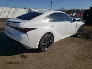 2021 Lexus IS 350 F Sport with VIN JTHGZ1E24M5022594, listed as a Copart auction lot 46638385 with 49,281 mi miles and Salvage Title. Bid and sale history available at DreamBid. Image 3.