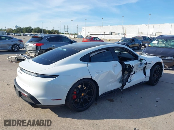 2024 Porsche Taycan GTS with VIN WP0AD2Y18RSA47234, listed as a IAAI auction lot 40944921 with 21,505 mi miles and . Bid and sale history available at DreamBid. Image 4.