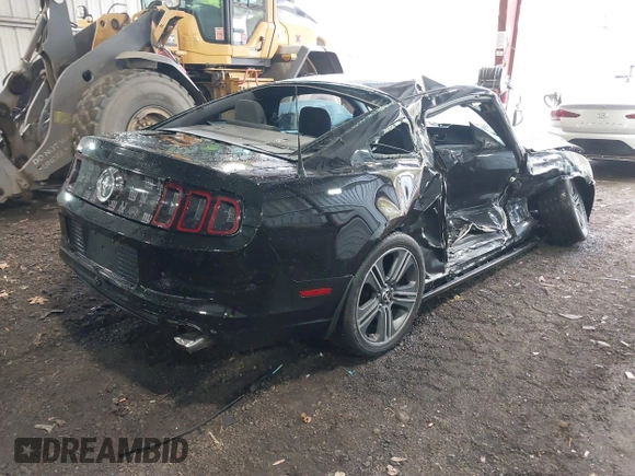2014 Ford Mustang V6 with VIN 1ZVBP8AM5E5284026, listed as a IAAI auction lot 41861609 with 123,352 mi miles. Bid and sale history available at carsss.com. Image 4.