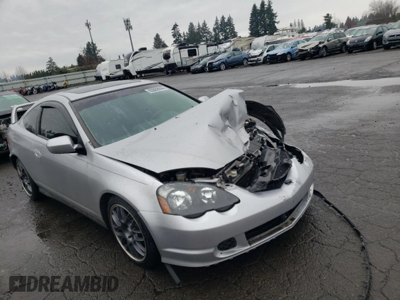 2003 Acura RSX with VIN JH4DC53853S000378, listed as a Copart auction lot 85089944 with 0 mi miles and Salvage Title. Bid and sale history available at carsss.com. Image 4.