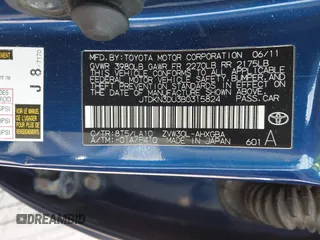 2011 Toyota Prius I with VIN JTDKN3DU3B0315824, listed as a IAAI auction lot 42034022 with 230,653 mi miles. Bid and sale history available at carsss.com. Image 9.