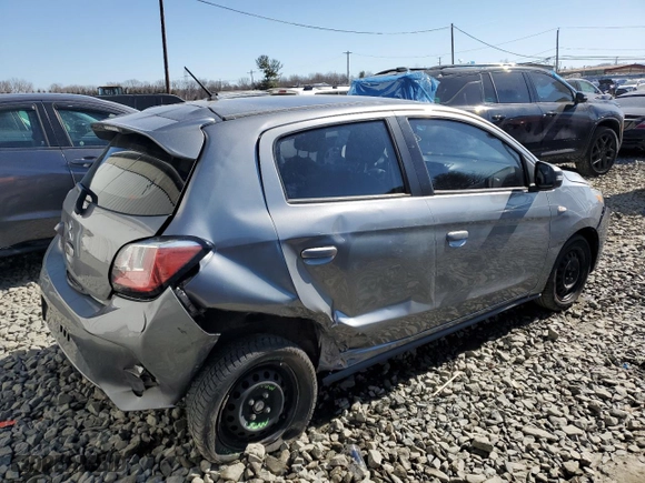 2021 Mitsubishi Mirage ES with VIN ML32AUHJ2MH009240, listed as a Copart auction lot 48158875 with 71,541 mi miles and Salvage Title. Bid and sale history available at carsss.com. Image 3.