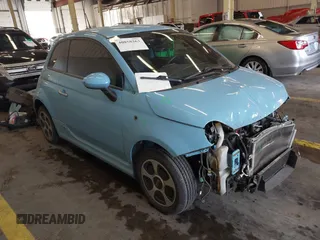 2017 FIAT 500e with VIN 3C3CFFGE7HT546071, listed as a IAAI auction lot 40858363 with 37,454 mi miles. Bid and sale history available at carsss.com. Image 1.