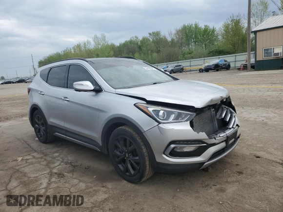 2017 Hyundai Santa Fe Ultimate with VIN 5XYZW4LA0HG415441, listed as a Copart auction lot 54498545 with 126,582 mi miles and Salvage title. Bid and sale history available at DreamBid. Image 4.