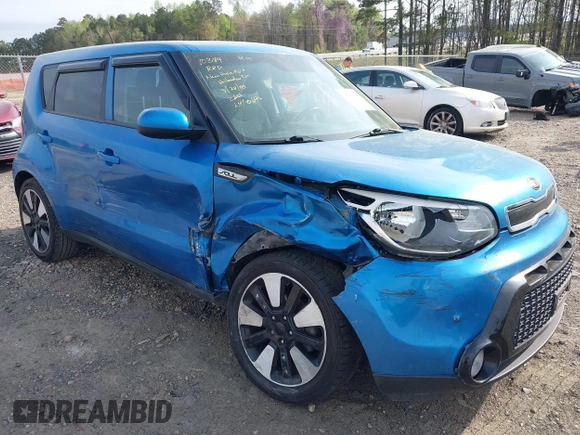 2016 Kia Soul + with VIN KNDJP3A55G7330696, listed as a IAAI auction lot 41936996 with 135,546 mi miles. Bid and sale history available at carsss.com. Image 1.