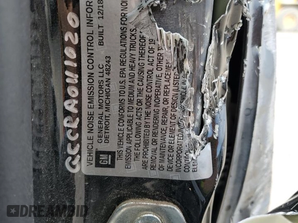 2019 Chevrolet Silverado 3500HD Work Truck with VIN 1GC4KVCY2KF202297, listed as a Copart auction lot 53543805 with Not provided miles and Salvage title. Bid and sale history available at DreamBid. Image 12.