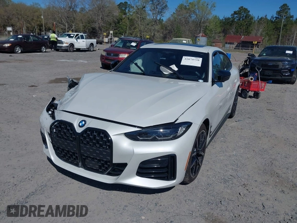 2024 BMW 4 Series M440i with VIN WBA63AW01RFS46965, listed as a IAAI auction lot 41879338 with 12,456 mi miles and . Bid and sale history available at carsss.com. Image 17.