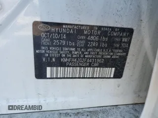 2015 Hyundai Azera Limited z VIN KMHFH4JG2FA431962, wystawiony jako Copart lot #46004945 z przebiegiem 174 041 mil mil oraz Szkoda całkowita • Salvage title. Historia ofert i sprzedaży dostępna na DreamBid. Obrazek 14.