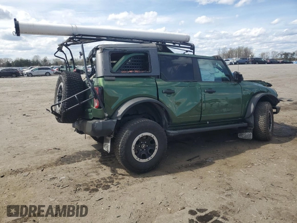 2022 Ford Bronco with VIN 1FMEE5DP3NLB78207, listed as a Copart auction lot 51424635 with 34,004 mi miles and Salvage title. Bid and sale history available at DreamBid. Image 3.