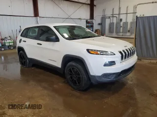 2017 Jeep Cherokee Sport with VIN 1C4PJMAB1HD227365, listed as a Copart auction lot 49215805 with 122,393 mi miles and Salvage Title. Bid and sale history available at carsss.com. Image 4.
