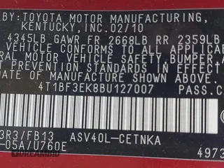 2011 Toyota Camry LE with VIN 4T1BF3EK8BU127007, listed as a IAAI auction lot 41780978 with 147,557 mi miles. Bid and sale history available at carsss.com. Image 9.