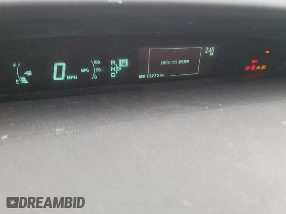 2010 Toyota Prius II with VIN JTDKN3DU3A0046125, listed as a Copart auction lot 45037195 with 137,728 mi miles and Salvage Title. Bid and sale history available at DreamBid. Image 9.