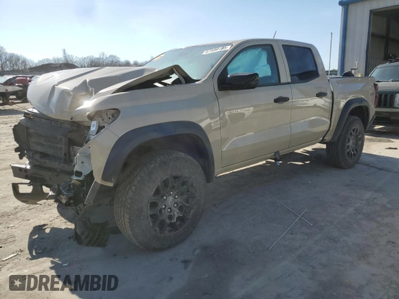 2023 Chevrolet Colorado 4WD Trail Boss with VIN 1GCPTEEK7P1256055, listed as a Copart auction lot 47599195 with Not Provided miles and Salvage Title. Bid and sale history available at carsss.com. Image 1.