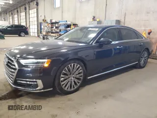 2019 Audi A8 L with VIN WAU8DAF89KN010958, listed as a Copart auction lot 42954435 with 125,582 mi miles and Salvage Title. Bid and sale history available at carsss.com. Image 1.
