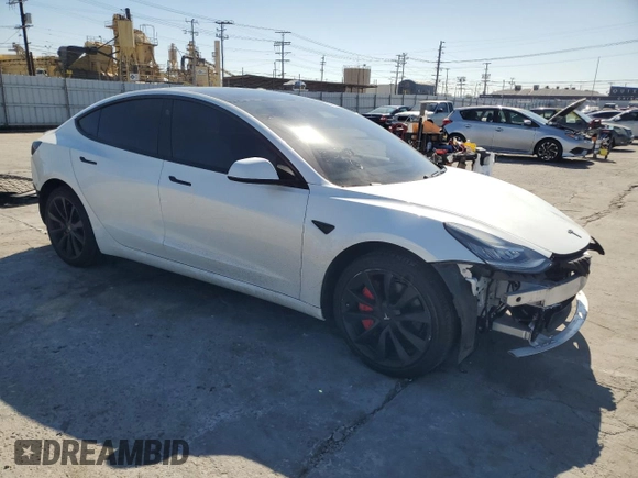 2019 Tesla Model 3 Mid Range with VIN 5YJ3E1EA6KF509987, listed as a Copart auction lot 46117565 with 64,042 mi miles and Salvage Title. Bid and sale history available at carsss.com. Image 4.